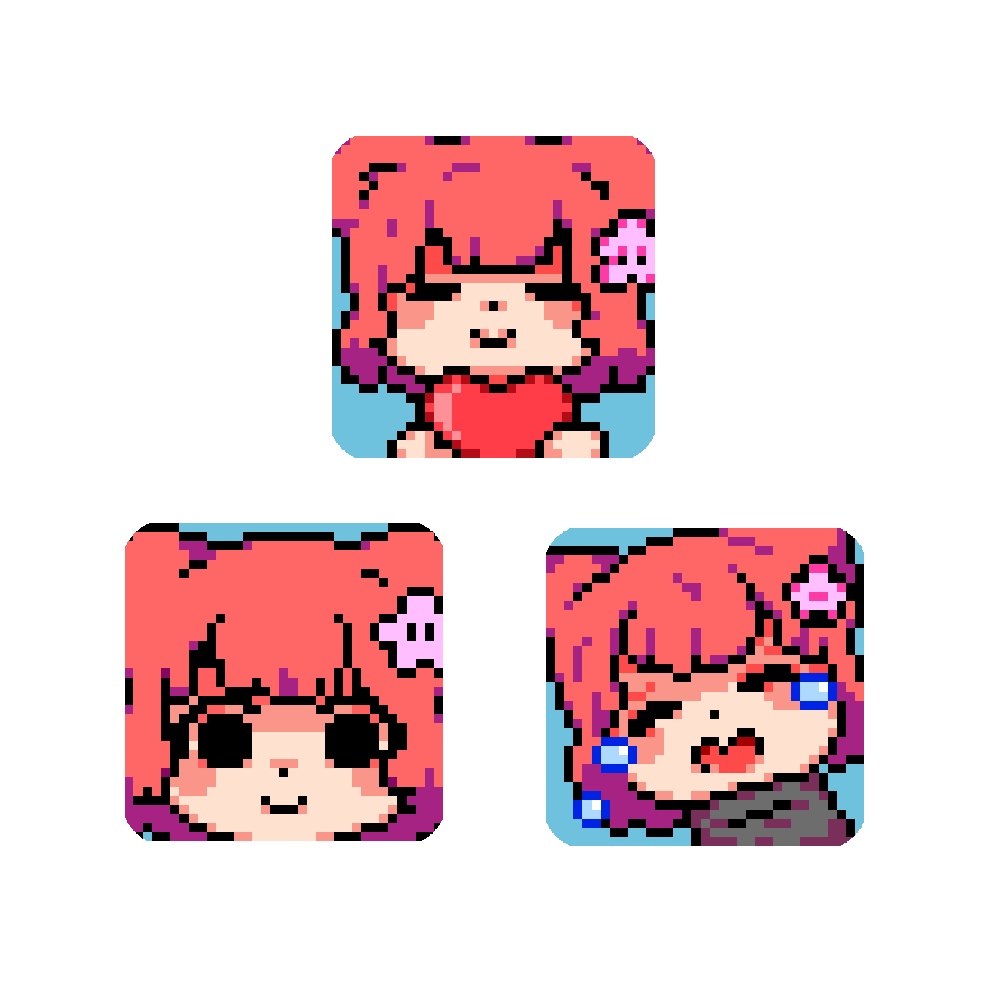 エガキちゃんドット缶バッジ