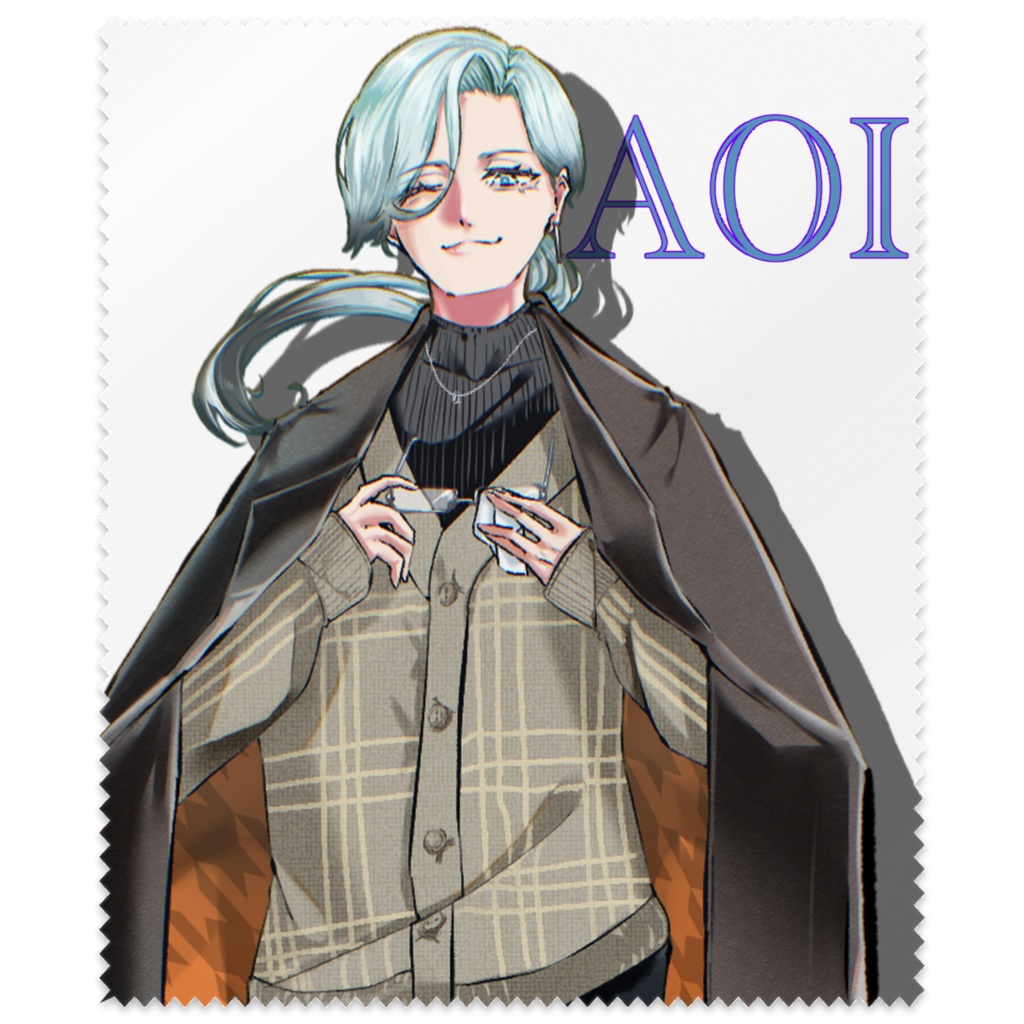 【葵叶社長】3000人記念イラスト 眼鏡ふき