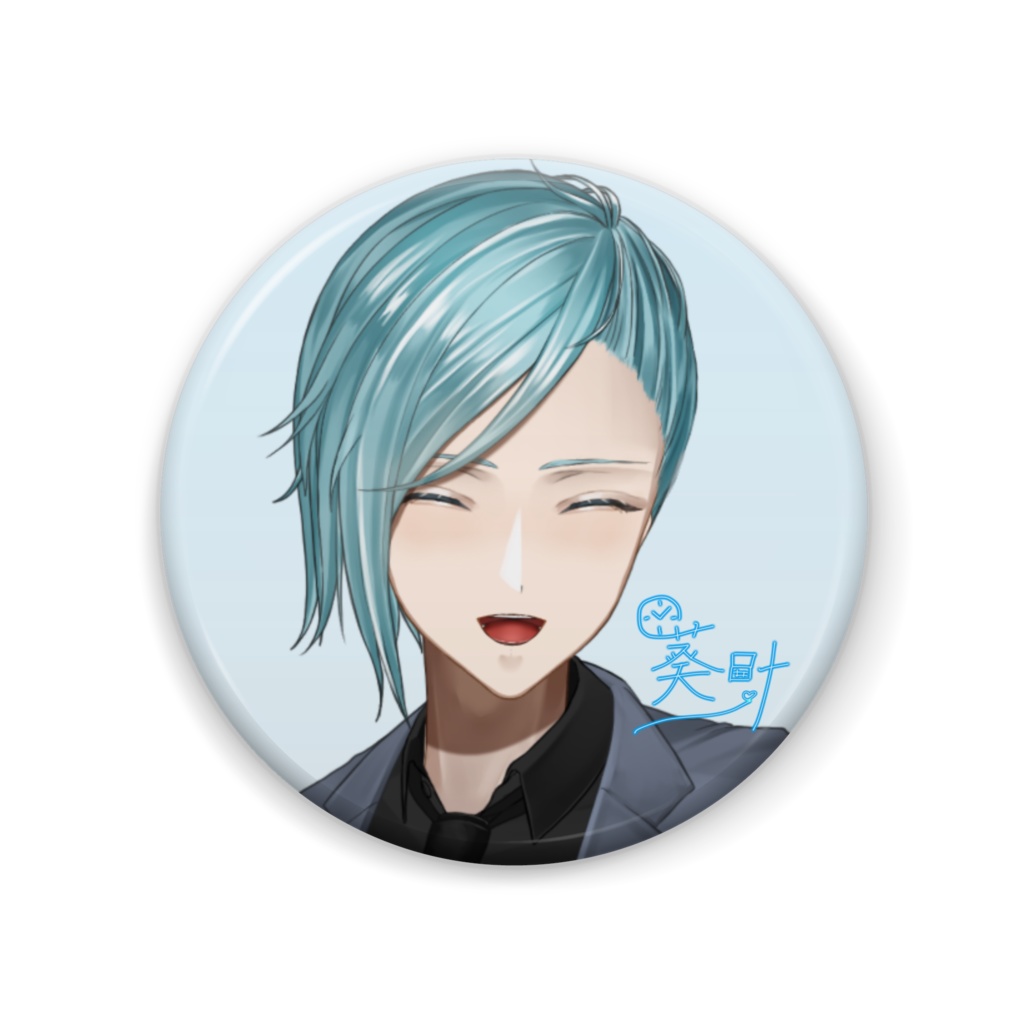 【葵叶社長】デフォルト衣装缶バッジ - 57mm