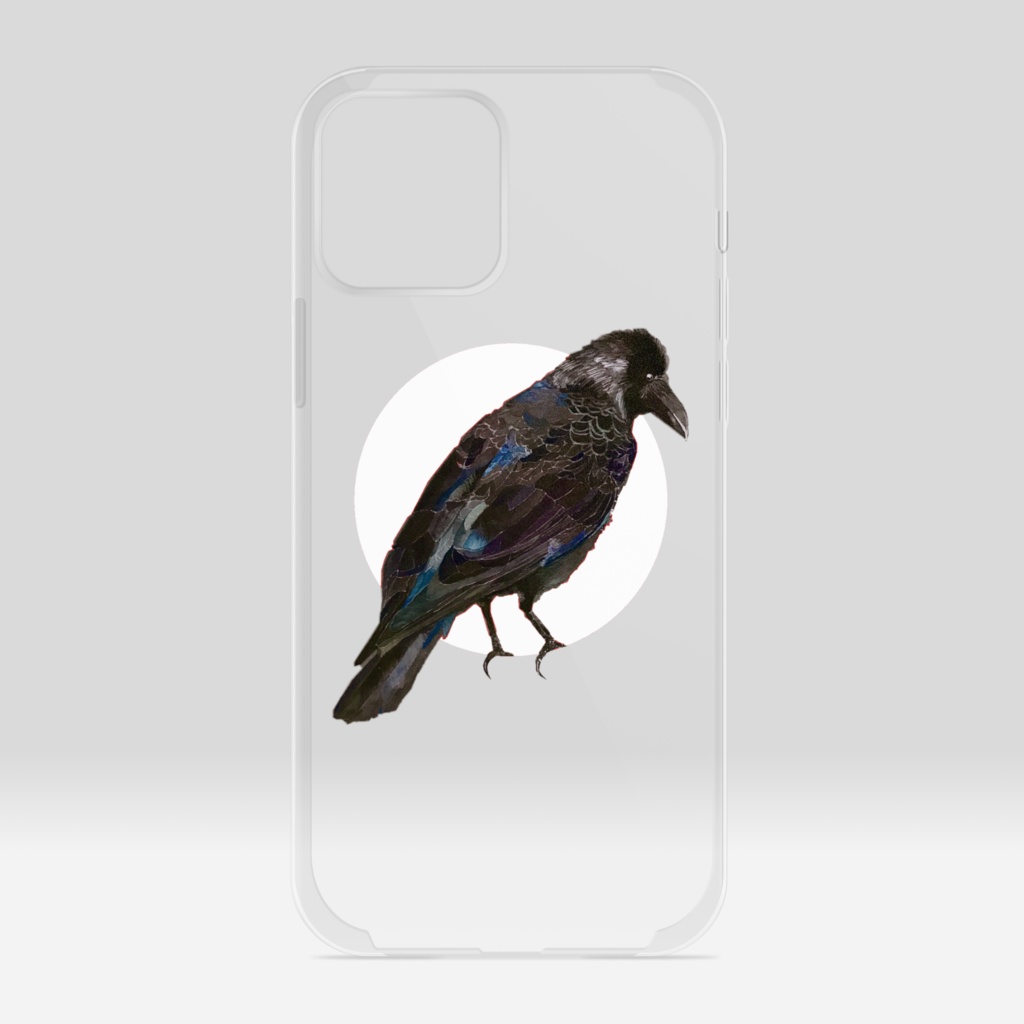 Crow iPhone case (Clear)