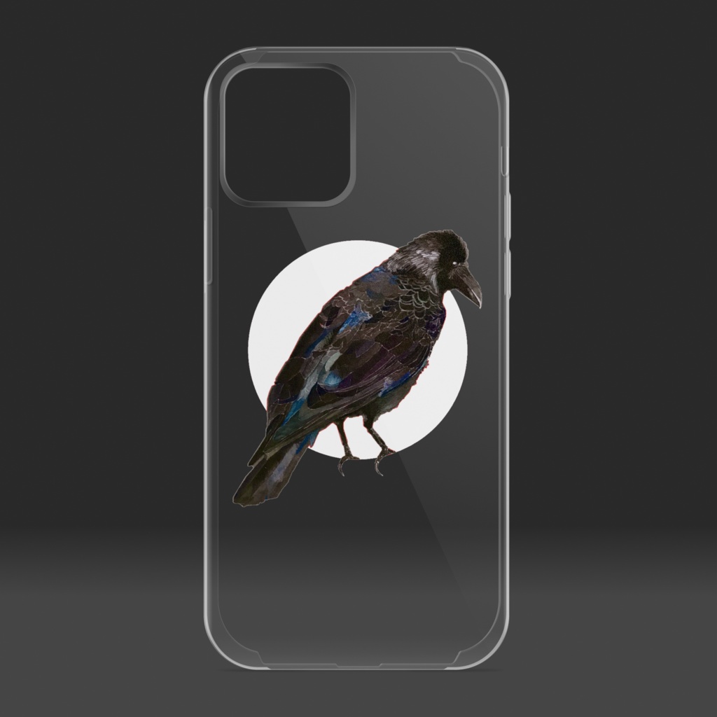 Crow iPhone case (Clear)