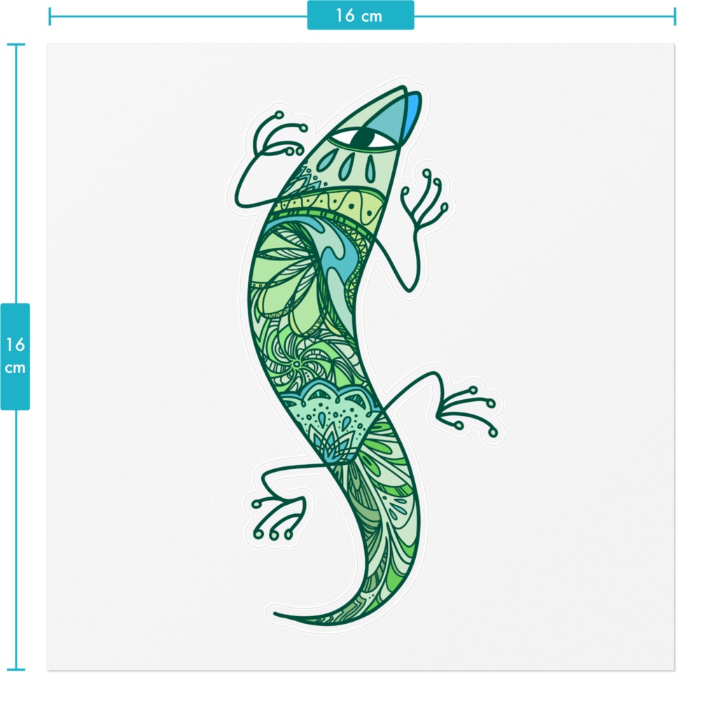 ステッカー(アオジタトカゲ)