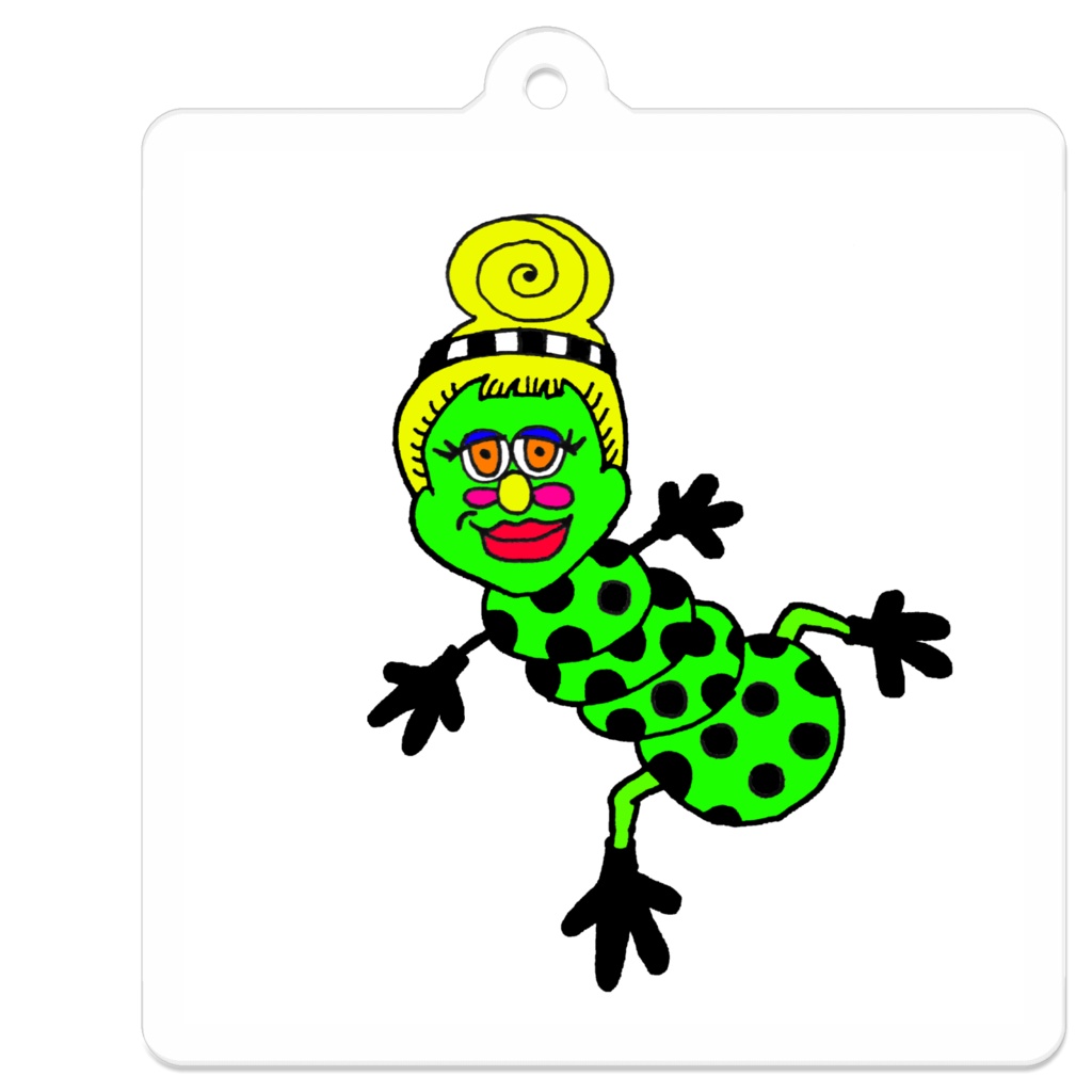 イモムシ婦人　アクリルキーホルダー