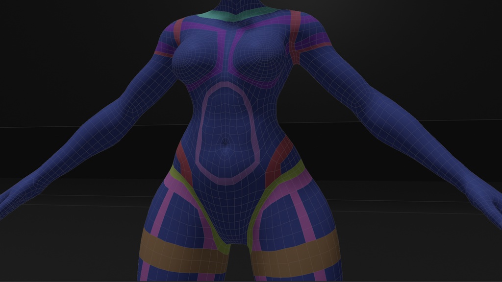 Stylized Anime girl base mesh model pack (V1 & V2)