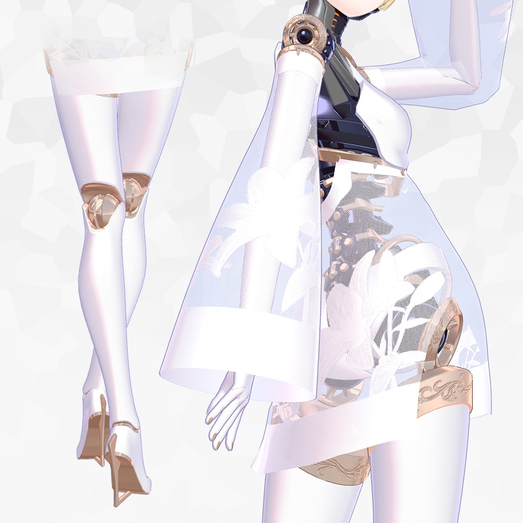 【オリジナル3Dモデル】 白百合 『しらゆり』