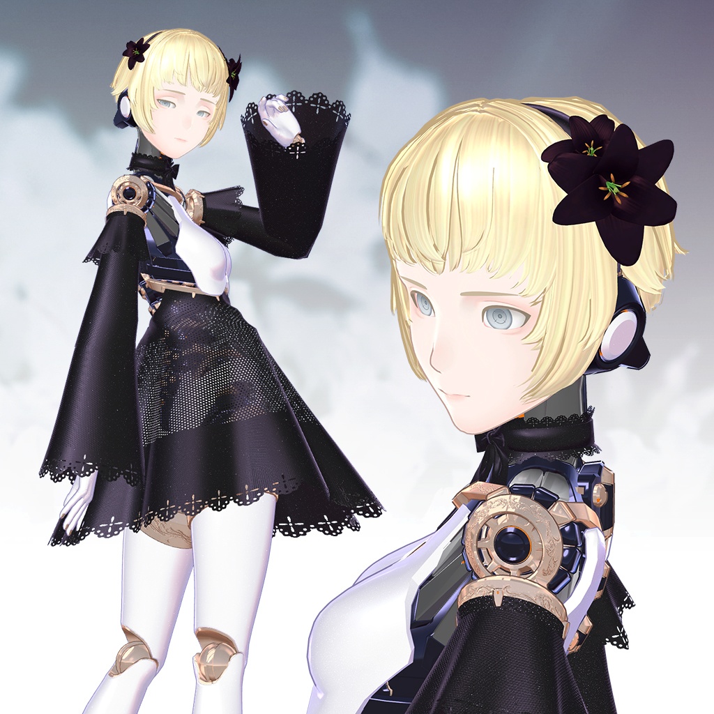 【白百合・黒薔薇専用衣装】 宵闇 『よいやみ』