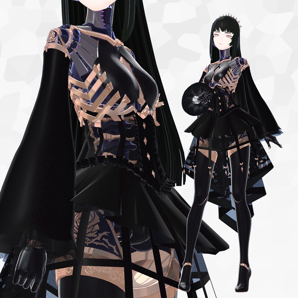 【オリジナル3Dモデル】 黒薔薇 『くろばら』