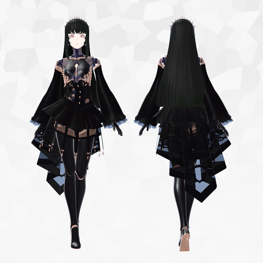 【オリジナル3Dモデル】 黒薔薇 『くろばら』