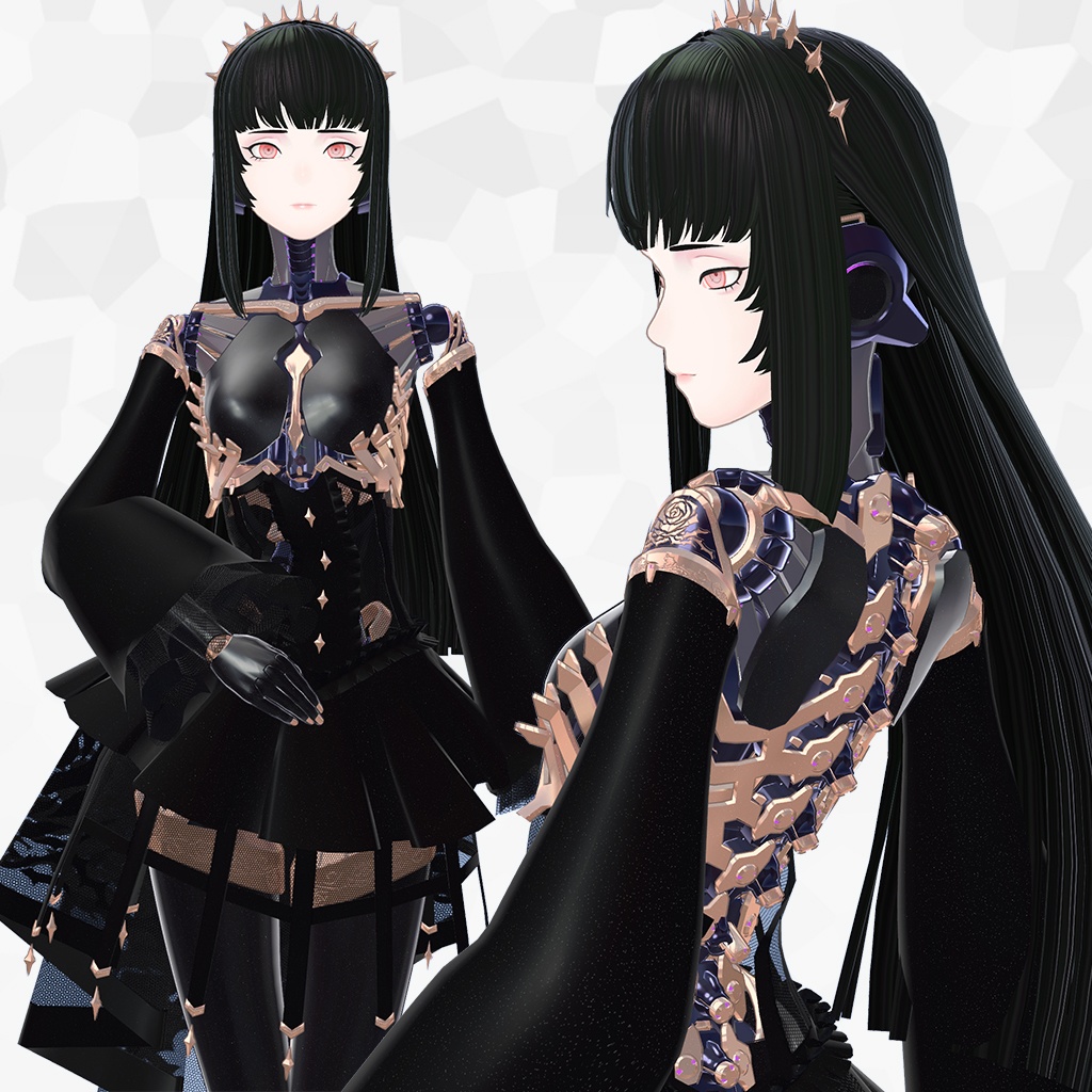 【オリジナル3Dモデル】 黒薔薇 『くろばら』