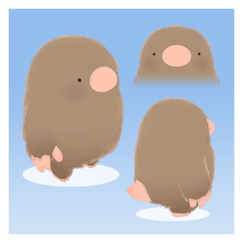 【オリジナル3Dモデル】 もぐらのもっさん