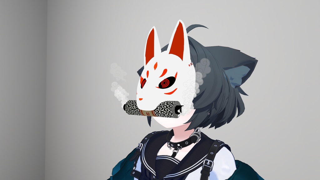 【VRChat想定】封煙狐面