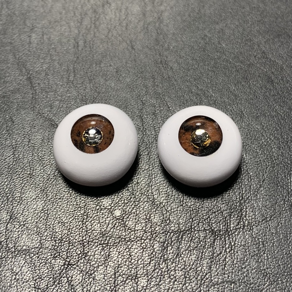 鉱物アイ【黒曜石】16/8mm