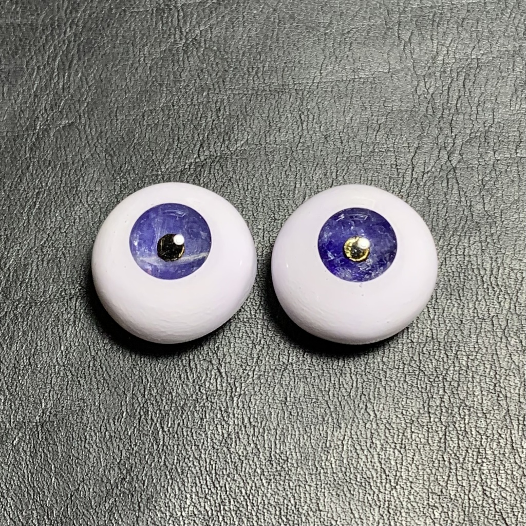 鉱物アイ【タンザナイト】16/8mm黒雲母瞳孔