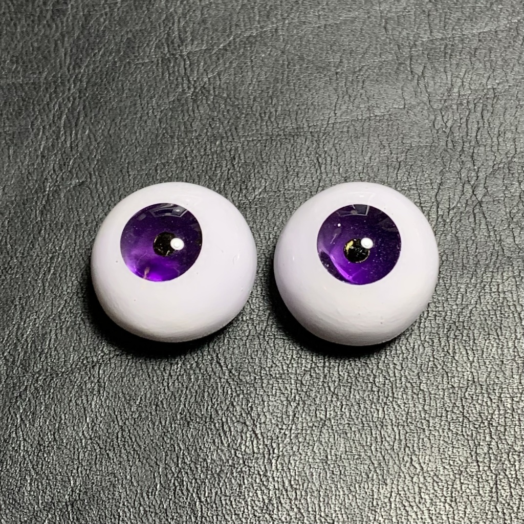 鉱物アイ【アメシスト】16/8mm黒雲母瞳孔