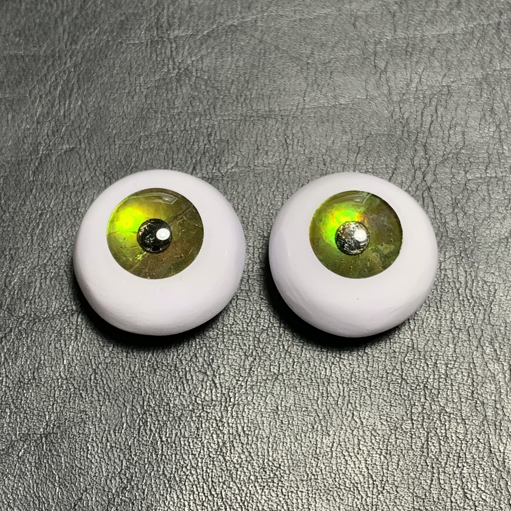 鉱物アイ【アンモライト】18/10mm黒雲母瞳孔