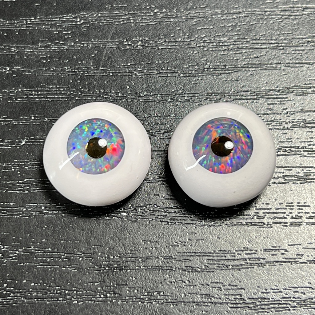 鉱物アイ【合成オパール】18/10mm