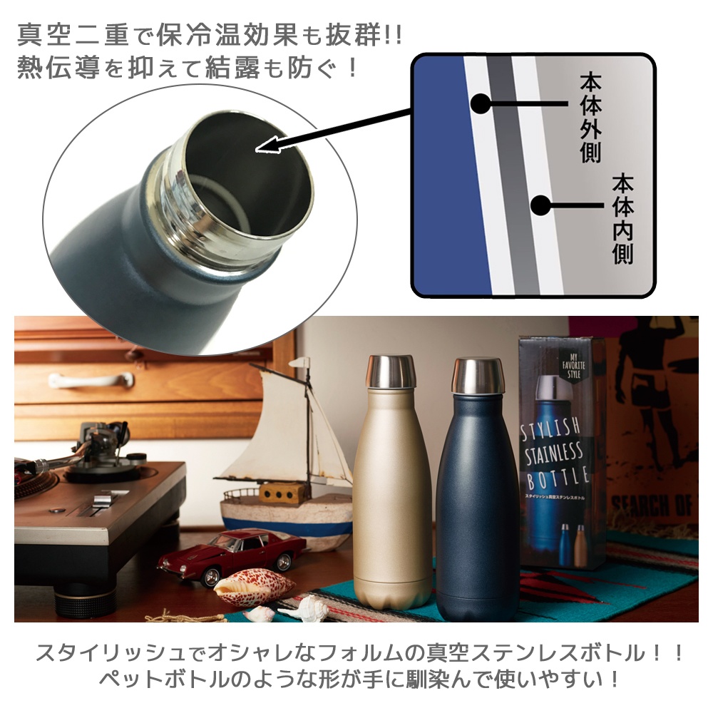 鳥取砂丘氏監修 境界線上のリンボ スタイリッシュ真空ステンレスボトル