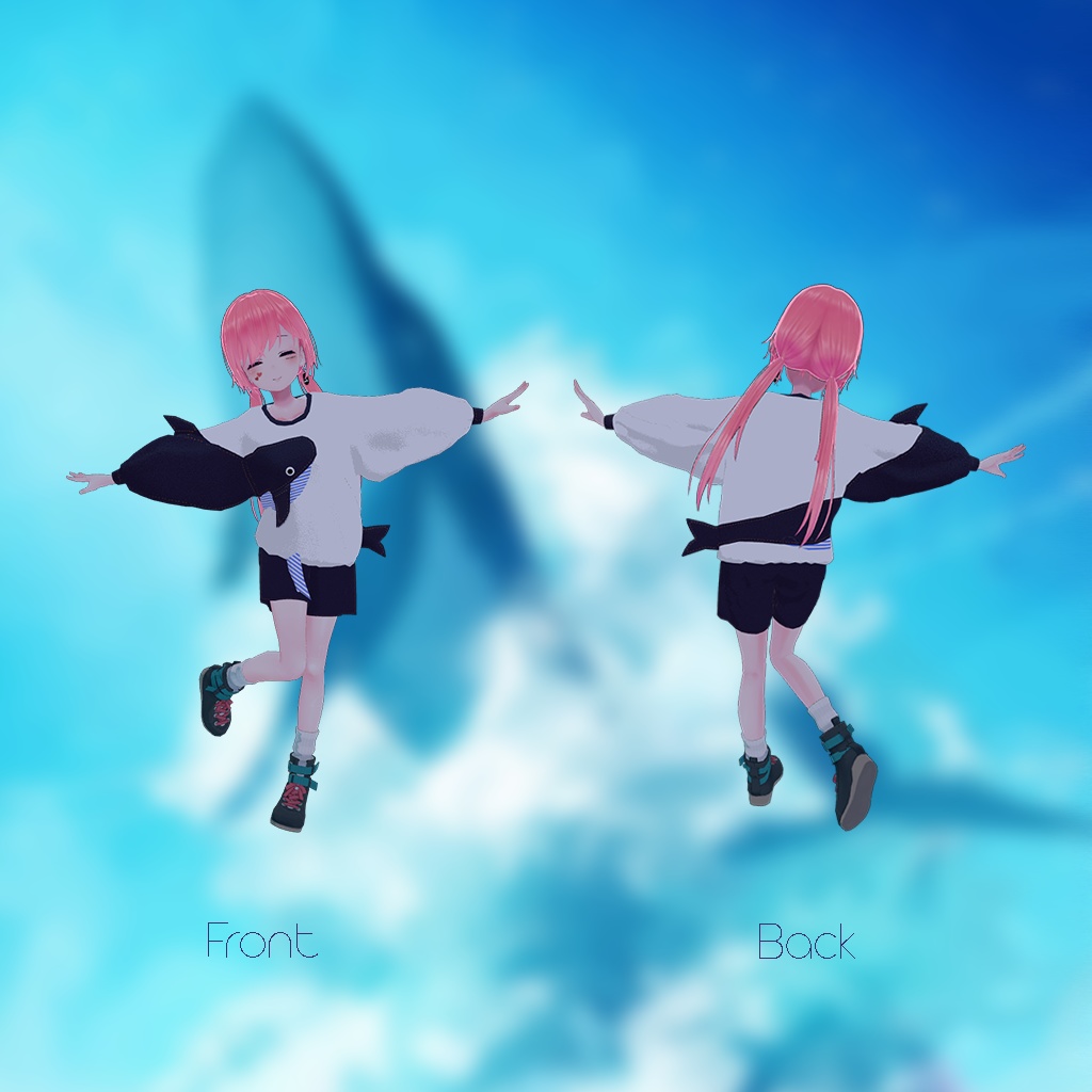 【薄荷ちゃん用】西空の鯨 ~Western Sky Whale~ #RikuBakery