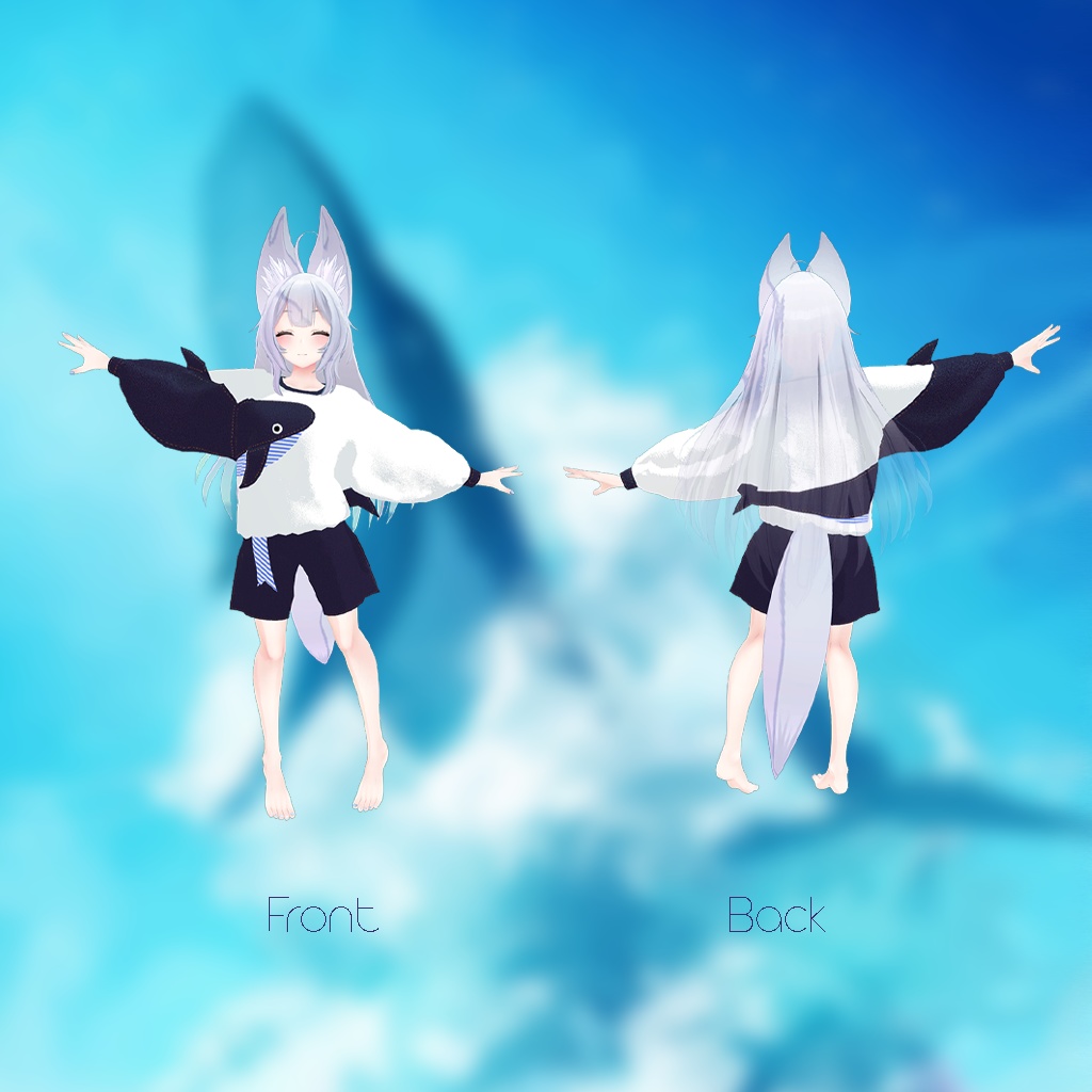 【ウルフェリアちゃん用】西空の鯨 ~Western Sky Whale~ #RikuBakery