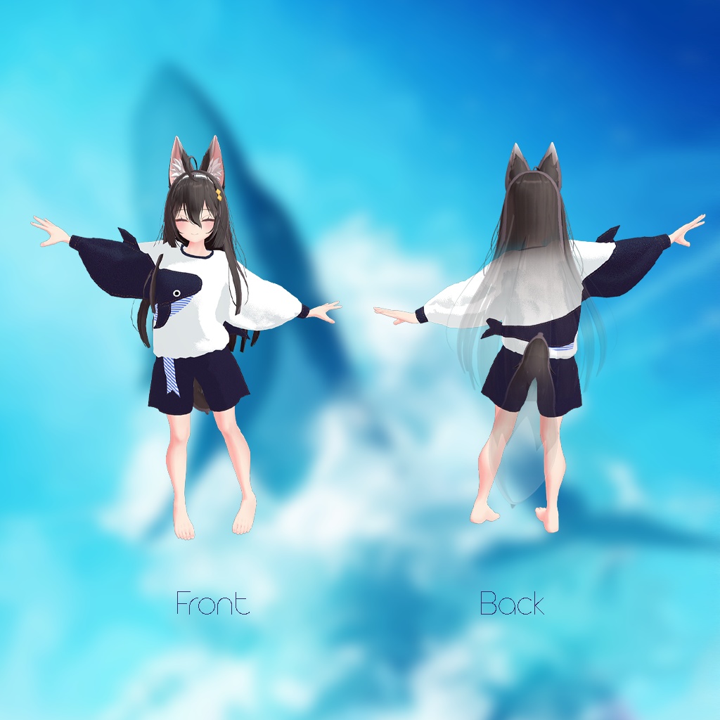 【ここあちゃん用】西空の鯨 ~Western Sky Whale~ #RikuBakery