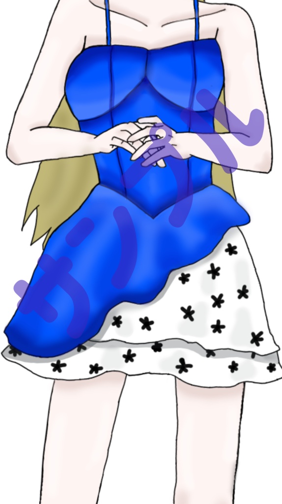 【限定1枚】オリジナル立ち絵|女の子|青いドレス