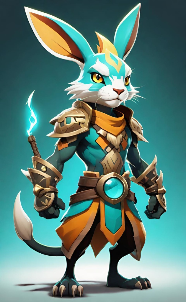Azure Warrior Rabbit - namat - BOOTH