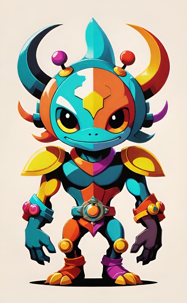 Colorful Alien Warrior