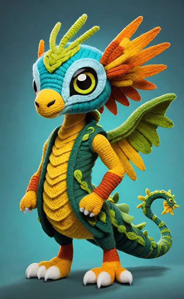 Colorful Yarn Dragon