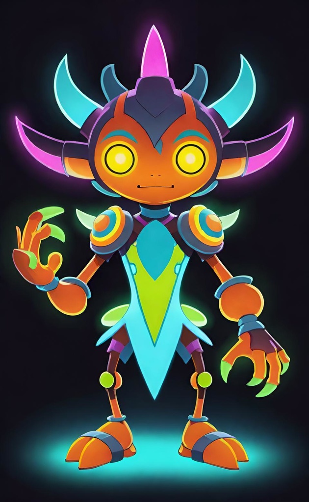 Glowing Robot Creature