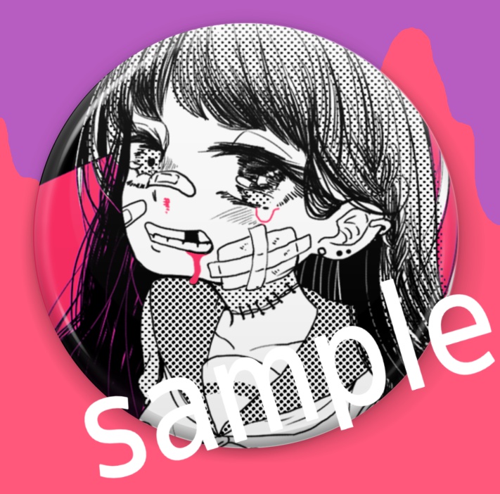 ゾンビJK缶バッチ