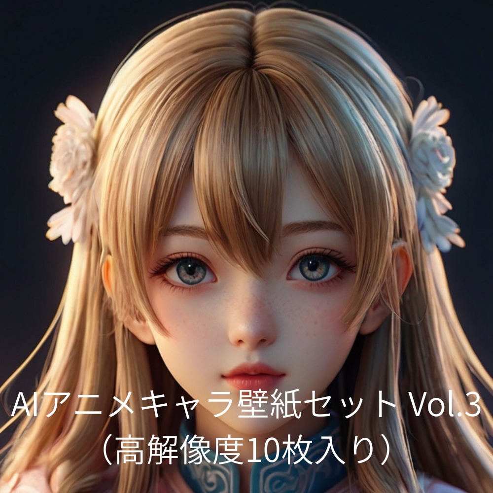 【AIアート】アニメキャラ壁紙セット Vol.3（10枚入り・高解像度）