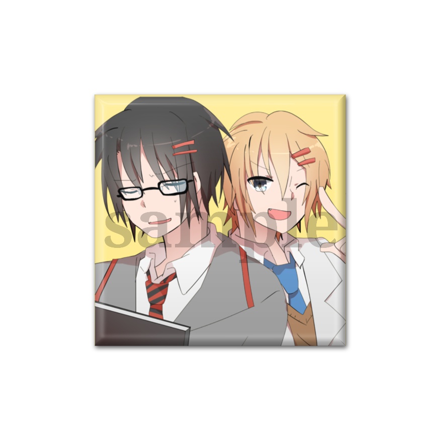 スクエア缶バッジ / Utopia project