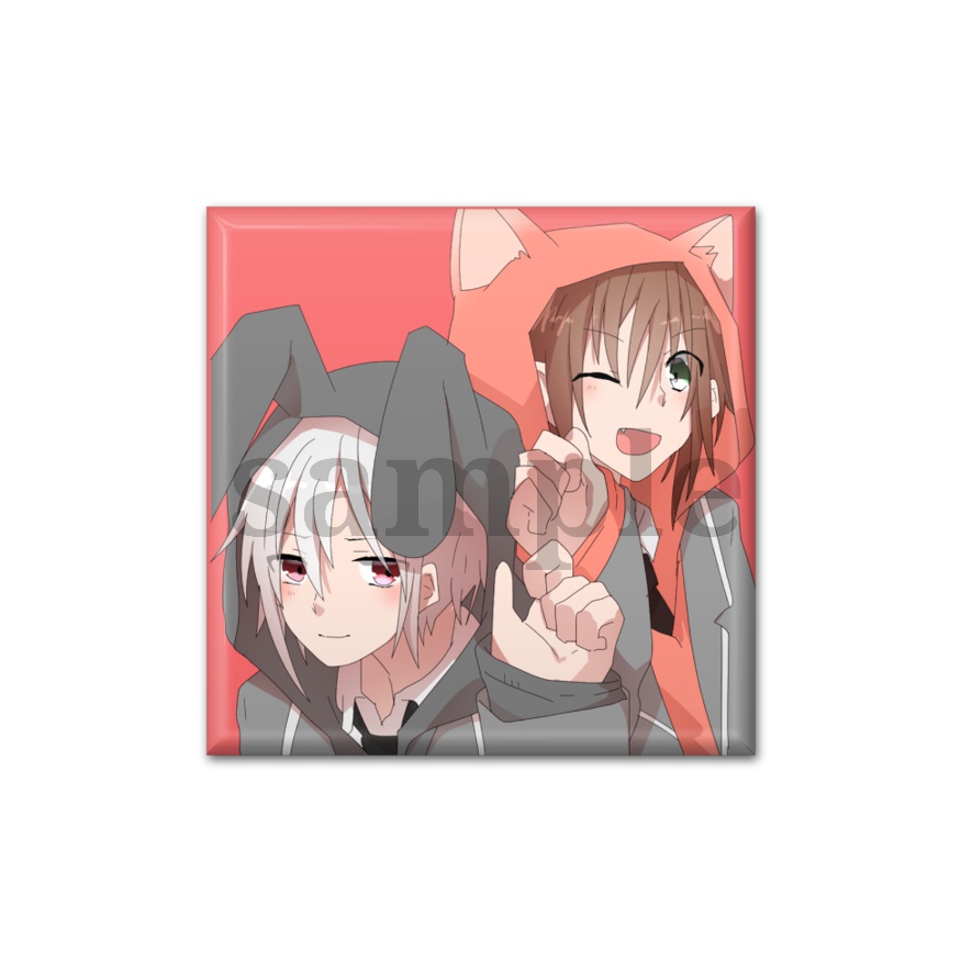 スクエア缶バッジ / Utopia project