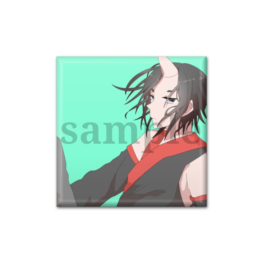 スクエア缶バッジ / Utopia project