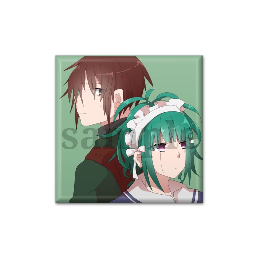 スクエア缶バッジ / Utopia project