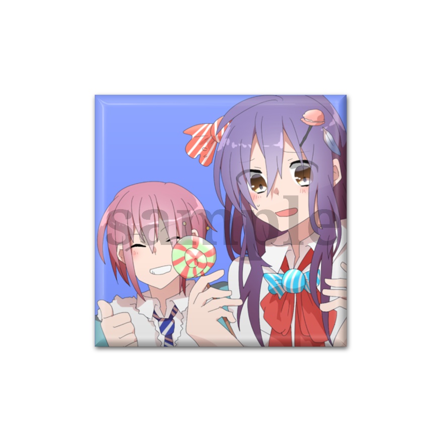 スクエア缶バッジ / Utopia project