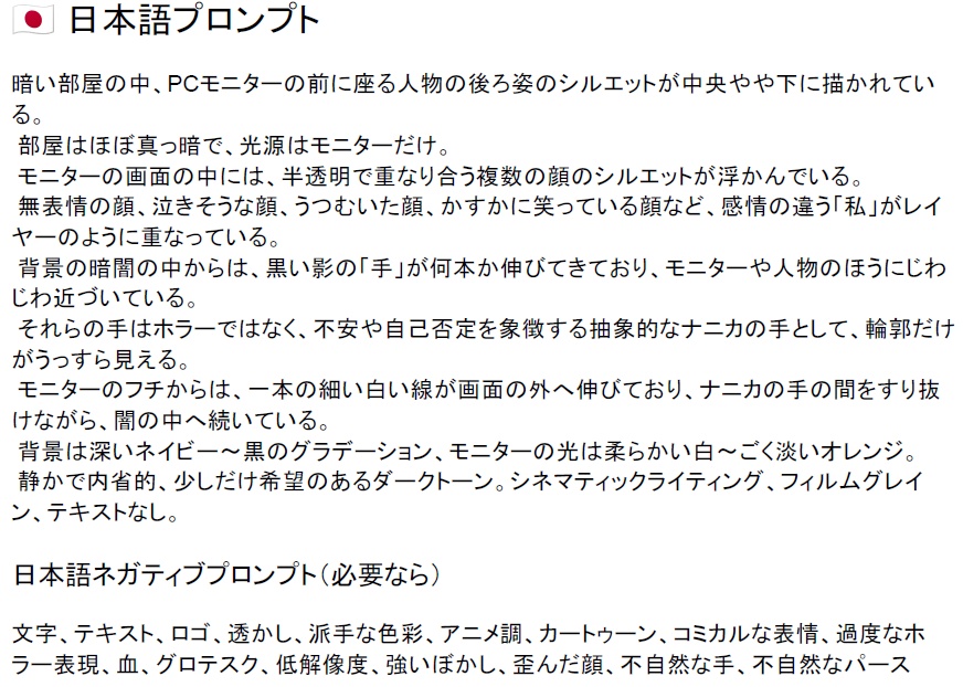 ココロ編2「二人の私」ビジュアル&プロンプト集
