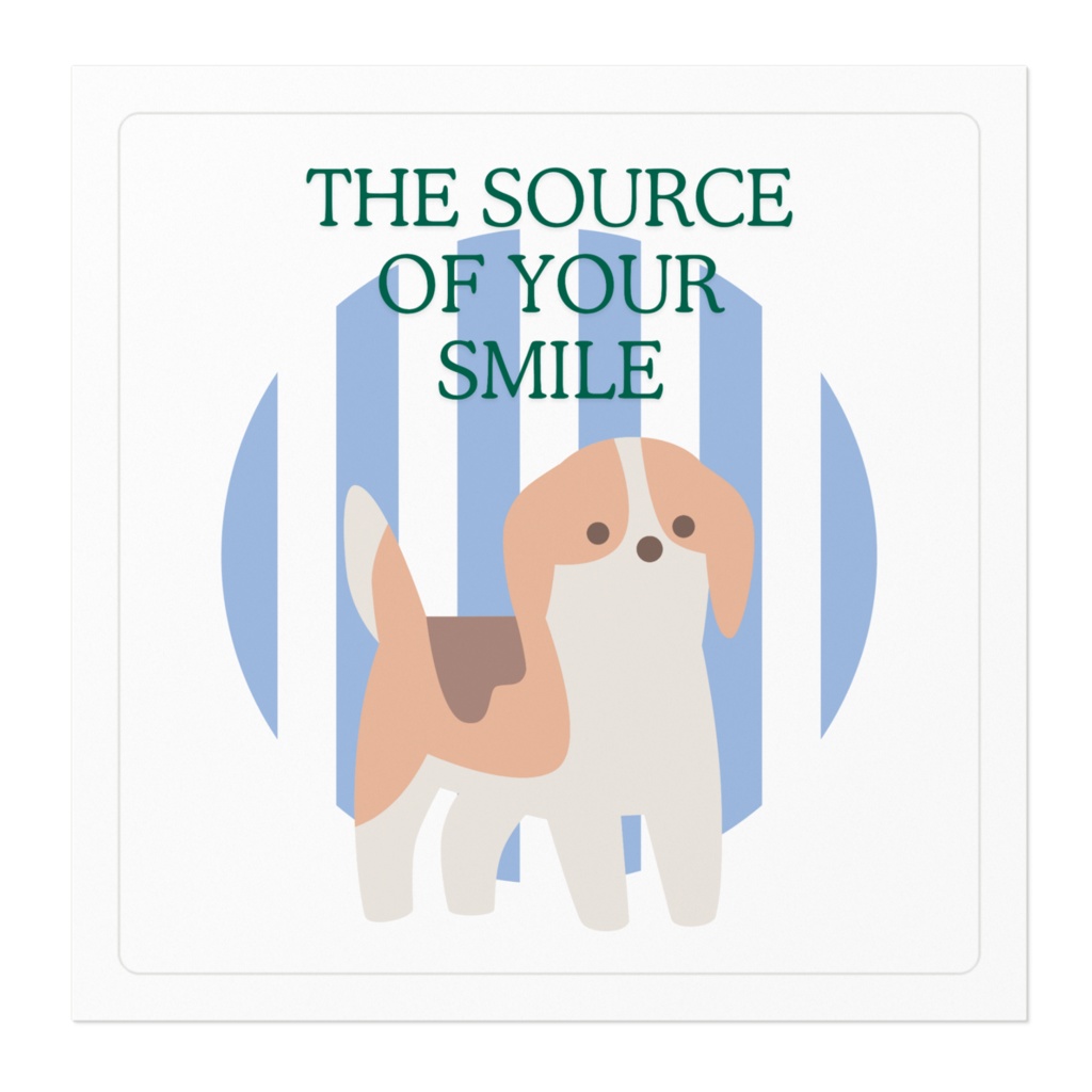 【可愛い動物シリーズ】犬のイラストのステッカー