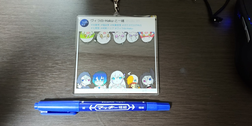 【アクリルキーホルダー】ヴィラ白-Haku-と一緒!