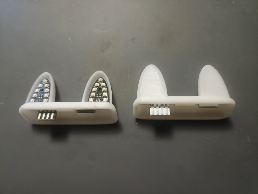無改造で使える Nekomimi LED 用 オプション外装 3Dデータ (ダミー付)