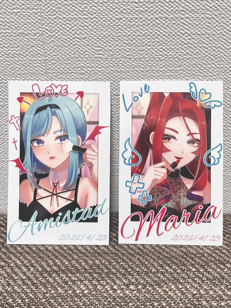 チェキ風イラストカード　マリア様&アミスター