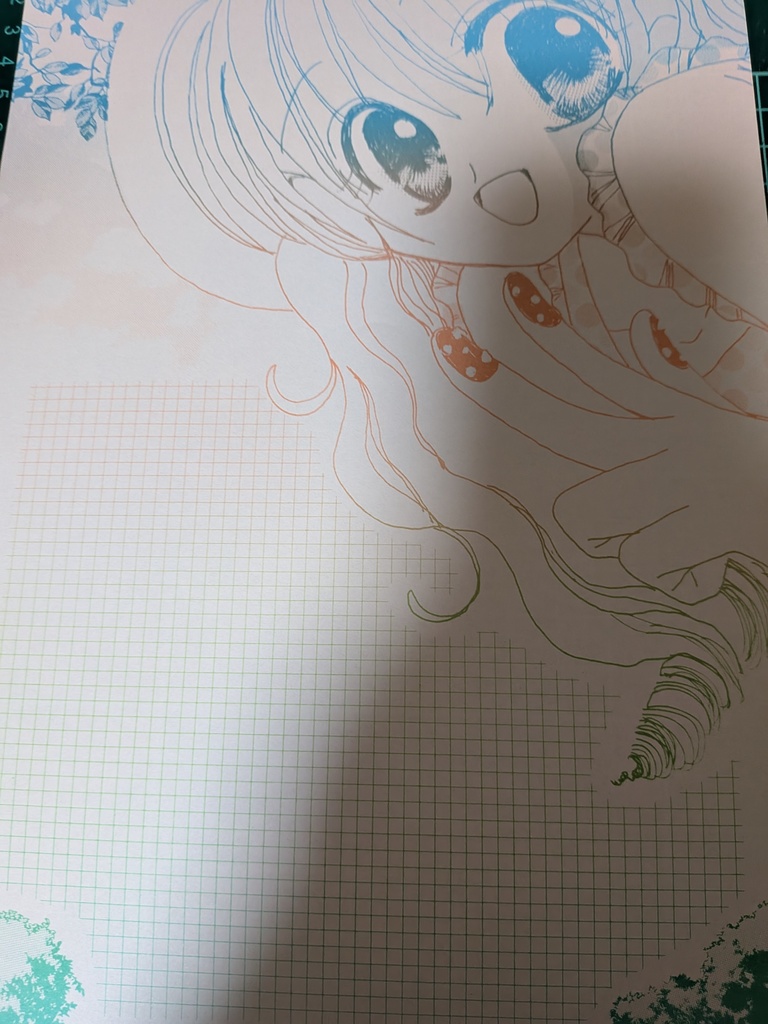 陽射しの下の女の子便箋