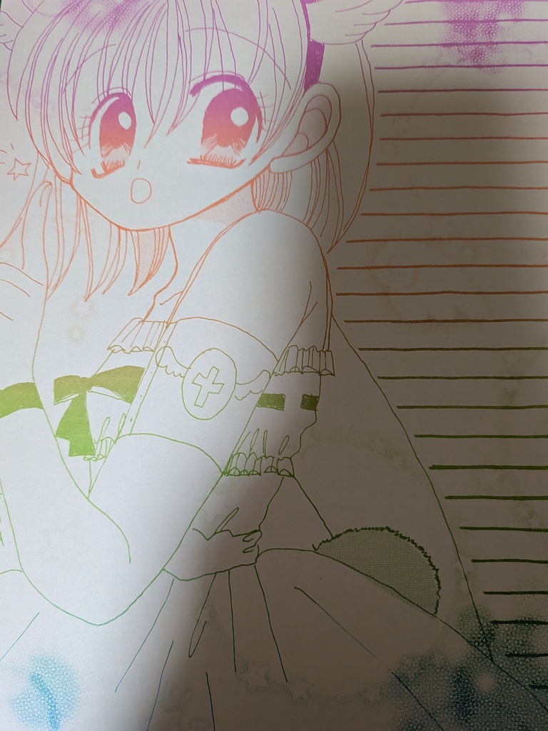 つの天使くましっぽ女の子便箋