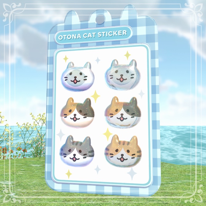 大人ねこ立体シール