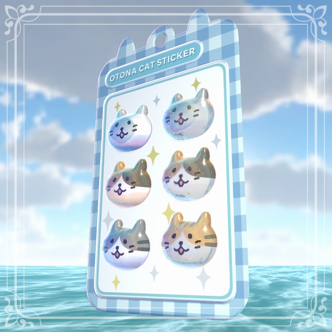 大人ねこ立体シール