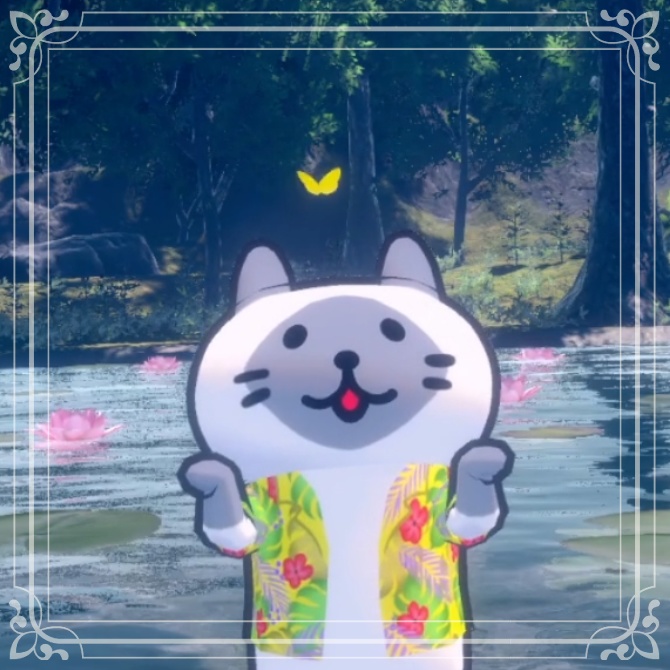 ついて来る蝶(アバターギミック&ワールドギミック)