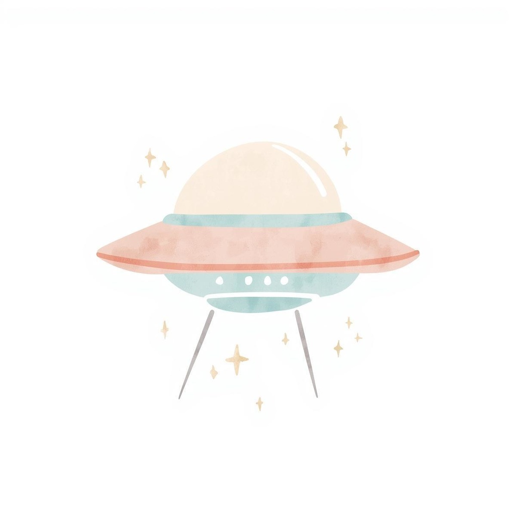 水彩×可愛い×先鋭的 宇宙クリップアート 10種セット