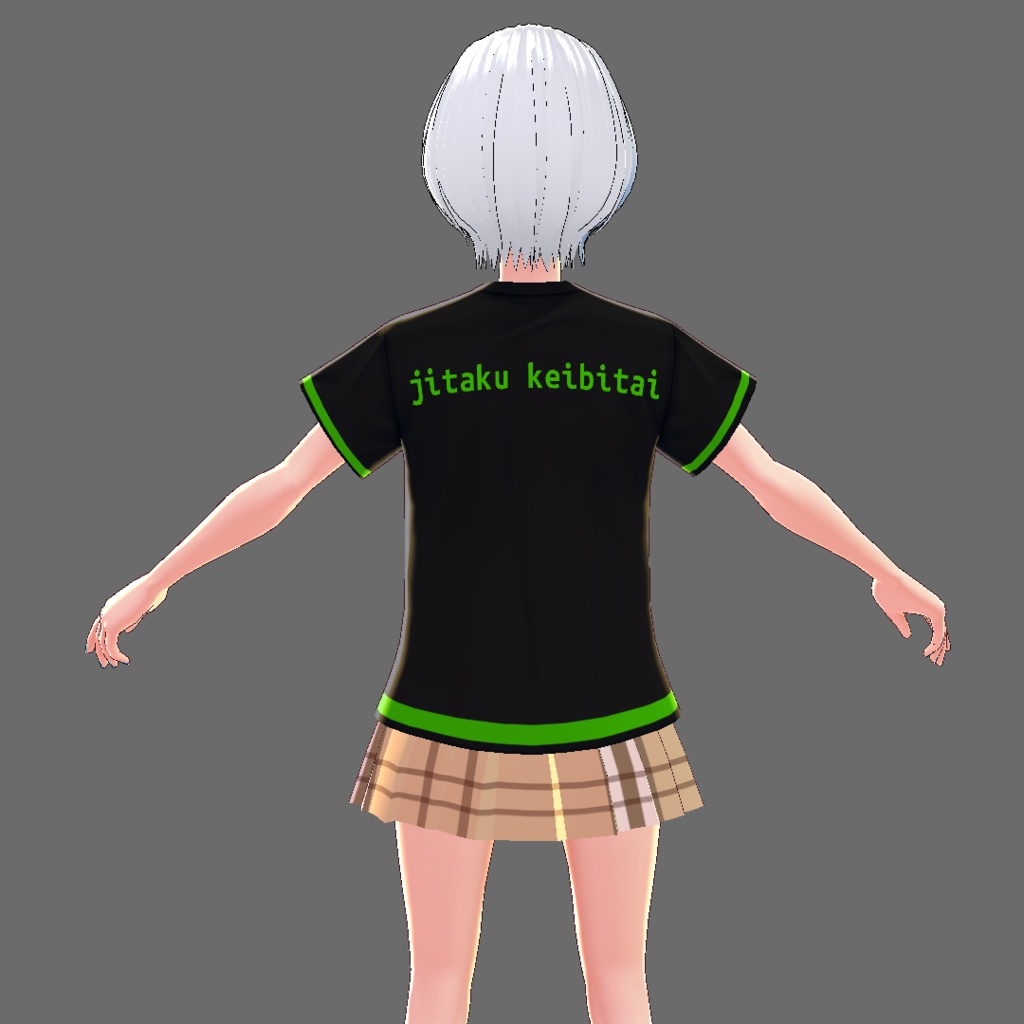 【無料】自宅警備隊Tシャツ【VRoid用テクスチャ素材】