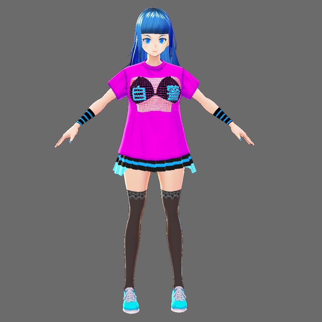 【無料】胸メッシュTシャツ【VRoid Studio用テクスチャ素材】