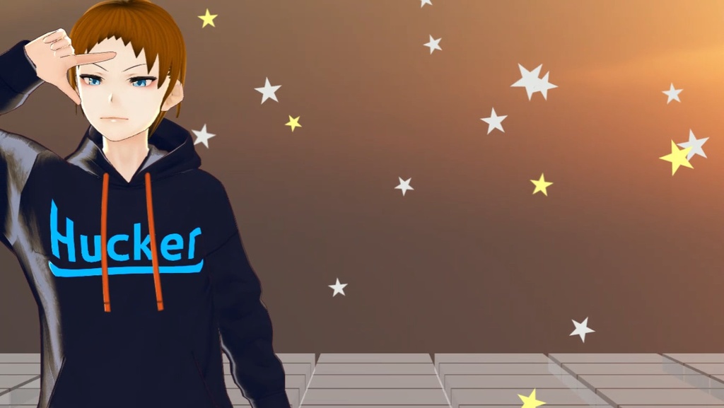 【VRM・MMD】ハッカーくん【オリジナル3Dモデル】